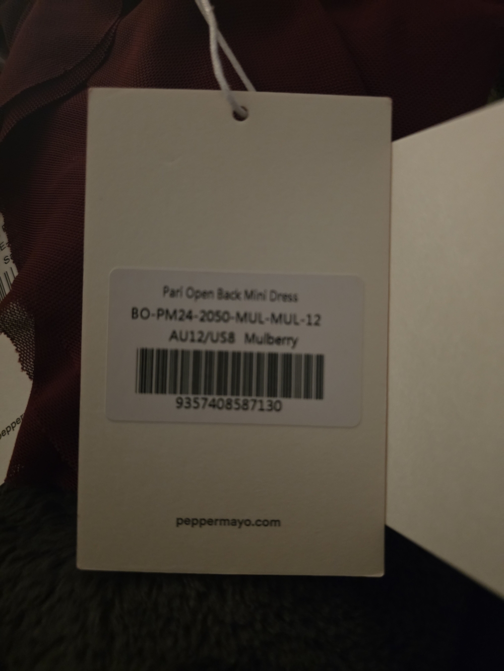 Mulberry Open-Back "Pari" Mini Dress - Picture 8 of 8